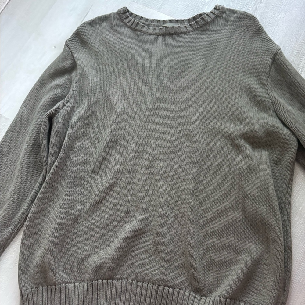 Brandy Melville Ribbed Knit Sweater in Taupe
